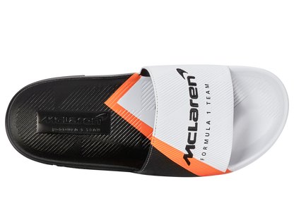94422-196-M | SLIDE SANDAL X MCLAREN F1 TEAM | WHITE/BLACK/PAPAYA