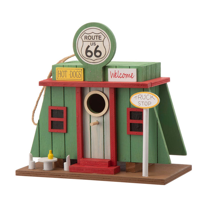 9.45"L Wooden Truck-Shop Birdhouse