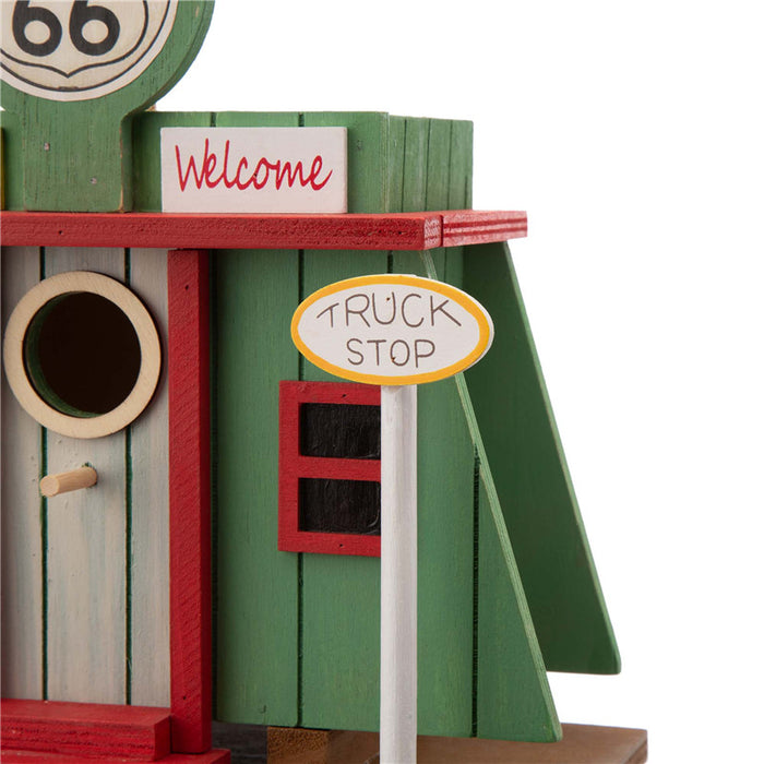 9.45"L Wooden Truck-Shop Birdhouse