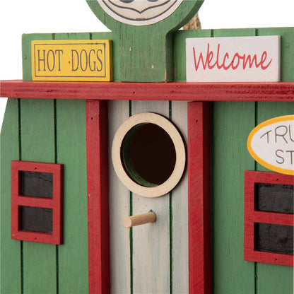 9.45"L Wooden Truck-Shop Birdhouse