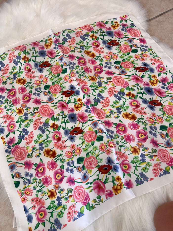Floral Print Bandana Scarf