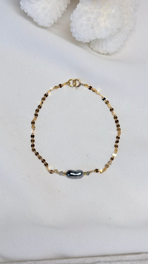 Sparkle keshi bracelet