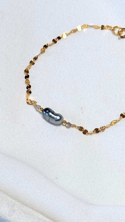 Sparkle keshi bracelet