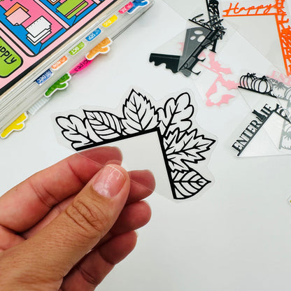 Fall Leaves Corner Tab