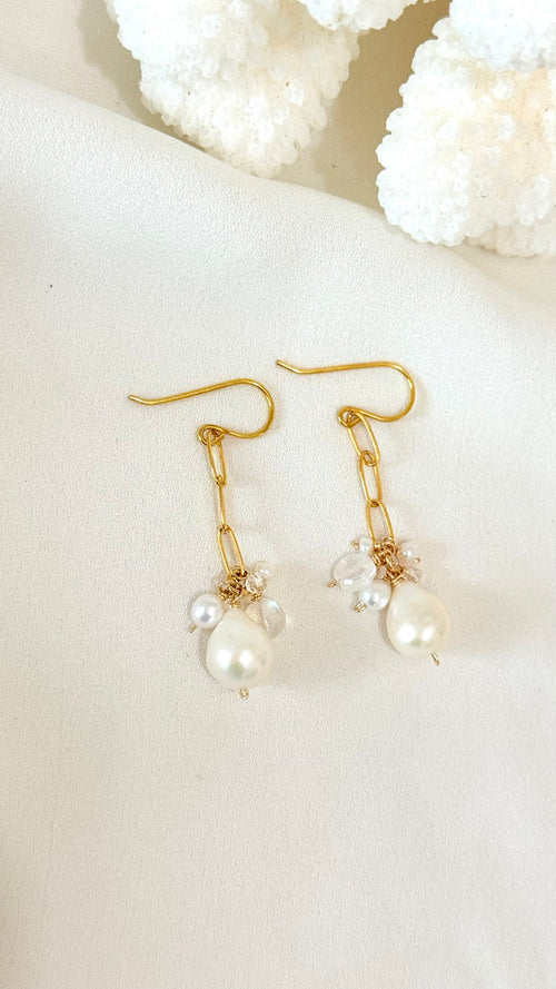 GIANNA drop earrings - Freshwater pearl