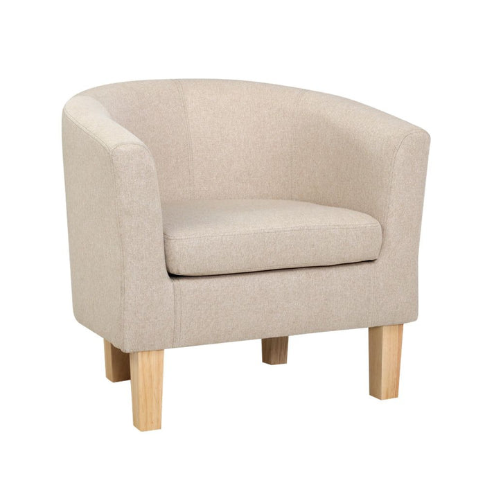 Abby Armchair/Sofa Chair Beige-#product_category#-Home Living Store