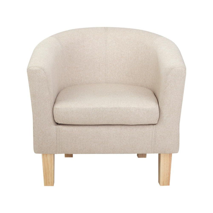Abby Armchair/Sofa Chair Beige-#product_category#-Home Living Store