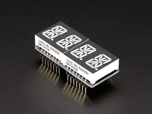 Adafruit 0.54" Quad Alphanumeric FeatherWing Display - Red by Adafruit - The Pi Hut