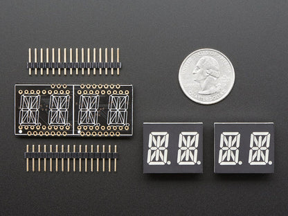 Adafruit 0.54" Quad Alphanumeric FeatherWing Display - Red by Adafruit - The Pi Hut