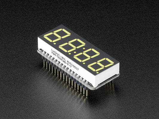 Adafruit 0.56" 4-Digit 7-Segment Display w/ FeatherWing - White [Discontinued] by Adafruit - The Pi Hut
