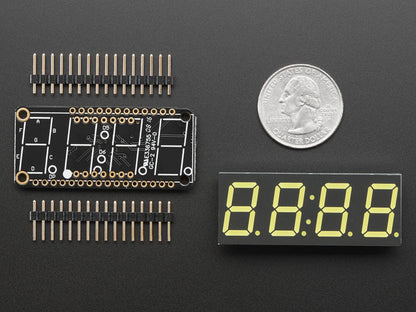 Adafruit 0.56" 4-Digit 7-Segment Display w/ FeatherWing - White [Discontinued] by Adafruit - The Pi Hut