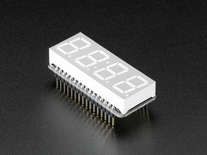 Adafruit 0.56" 4-Digit 7-Segment FeatherWing Display - Green [Discontinued] by Adafruit - The Pi Hut