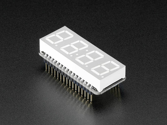 Adafruit 0.56" 4-Digit 7-Segment FeatherWing Display - Green [Discontinued] by Adafruit - The Pi Hut