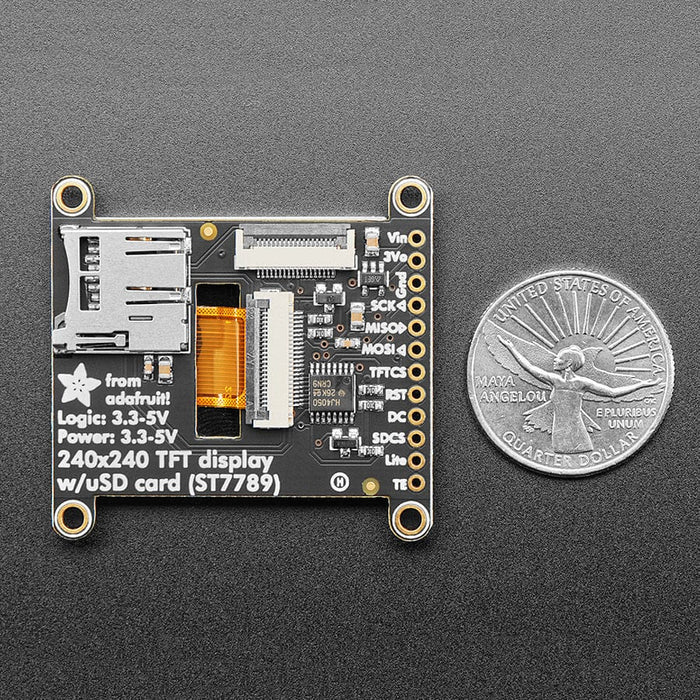 Adafruit 1.54" 240x240 Wide Angle TFT LCD Display with MicroSD - ST7789 with EYESPI Connector by Adafruit - The Pi Hut
