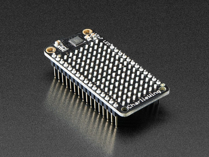 Adafruit 15x7 CharliePlex LED Matrix Display FeatherWing - Red by Adafruit - The Pi Hut