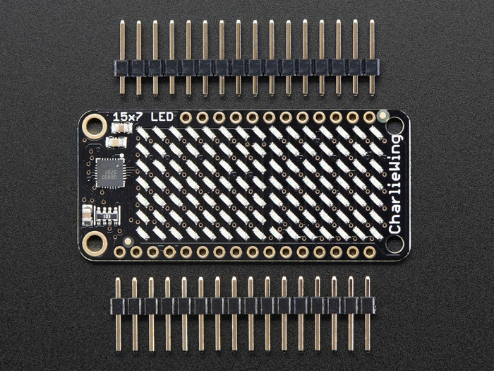 Adafruit 15x7 CharliePlex LED Matrix Display FeatherWing - Red by Adafruit - The Pi Hut