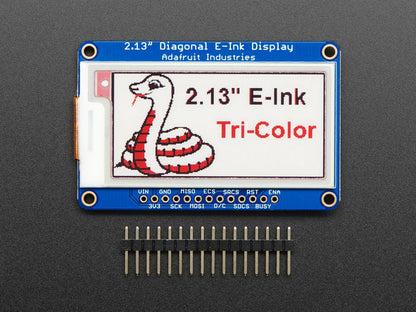 Adafruit 2.13" Tri-Color eInk / ePaper Display with SRAM (Red Black White) [Discontinued] by Adafruit - The Pi Hut
