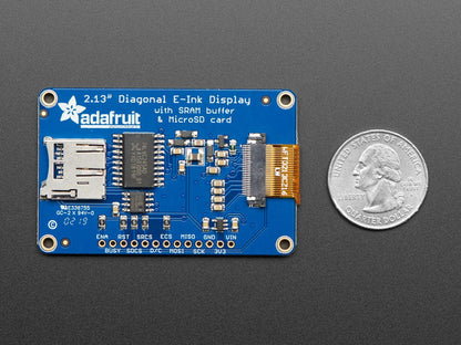 Adafruit 2.13" Tri-Color eInk / ePaper Display with SRAM (Red Black White) [Discontinued] by Adafruit - The Pi Hut