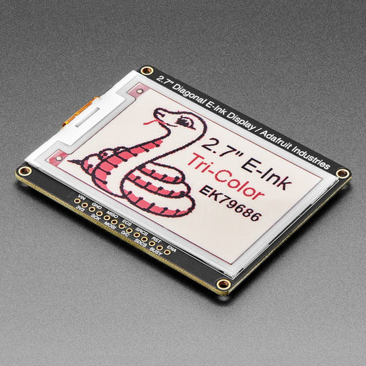 Adafruit 2.7" Tri-Color eInk / ePaper Display with SRAM (Red Black White) by Adafruit - The Pi Hut