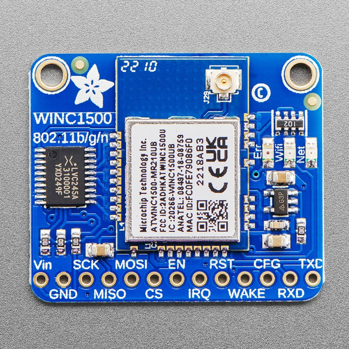 Adafruit ATWINC1500 WiFi Breakout with uFL Connector (fw 19.4.4) by Adafruit - The Pi Hut