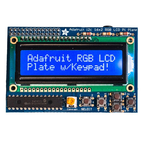 Adafruit Blue&White 16 x 2 LCD+Keypad Kit for Raspberry Pi by Adafruit - The Pi Hut