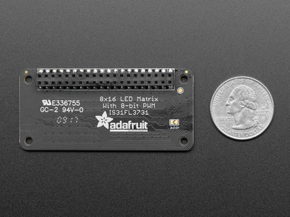 Adafruit CharliePlex LED Matrix Bonnet - 8x16 Cool White LEDs by Adafruit - The Pi Hut