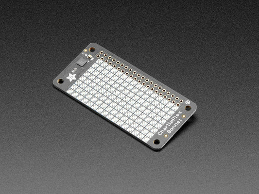 Adafruit CharliePlex LED Matrix Bonnet - 8x16 Green LEDs by Adafruit - The Pi Hut