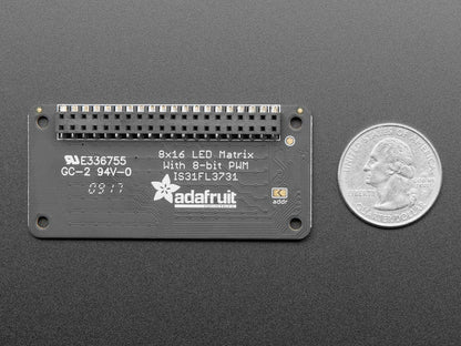 Adafruit CharliePlex LED Matrix Bonnet - 8x16 Green LEDs by Adafruit - The Pi Hut