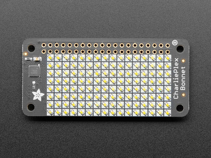 Adafruit CharliePlex LED Matrix Bonnet - 8x16 Warm White LEDs [Discontinued] by Adafruit - The Pi Hut