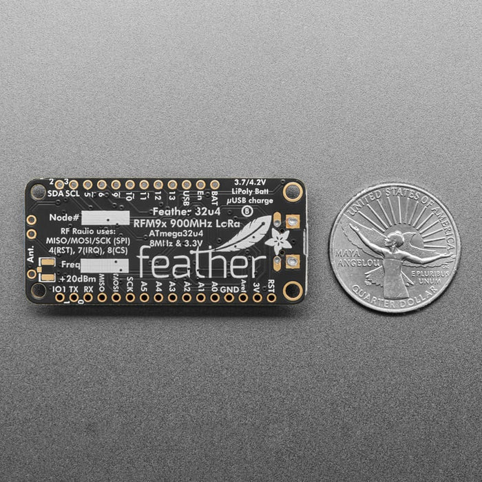 Adafruit Feather 32u4 RFM95 LoRa Radio- 868 or 915 MHz (RadioFruit) by Adafruit - The Pi Hut