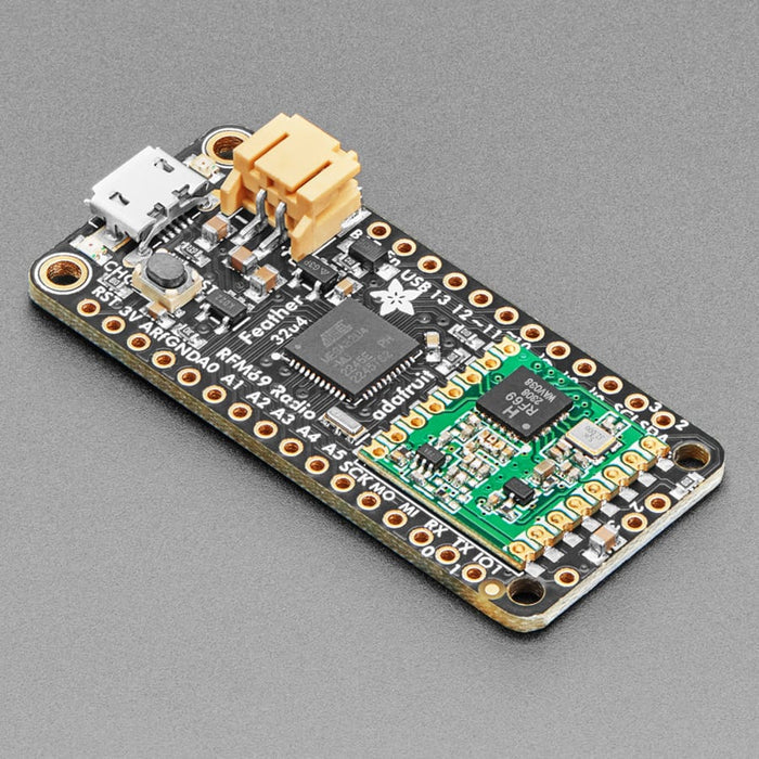 Adafruit Feather 32u4 with RFM69HCW Packet Radio - 433MHz (RadioFruit) by Adafruit - The Pi Hut