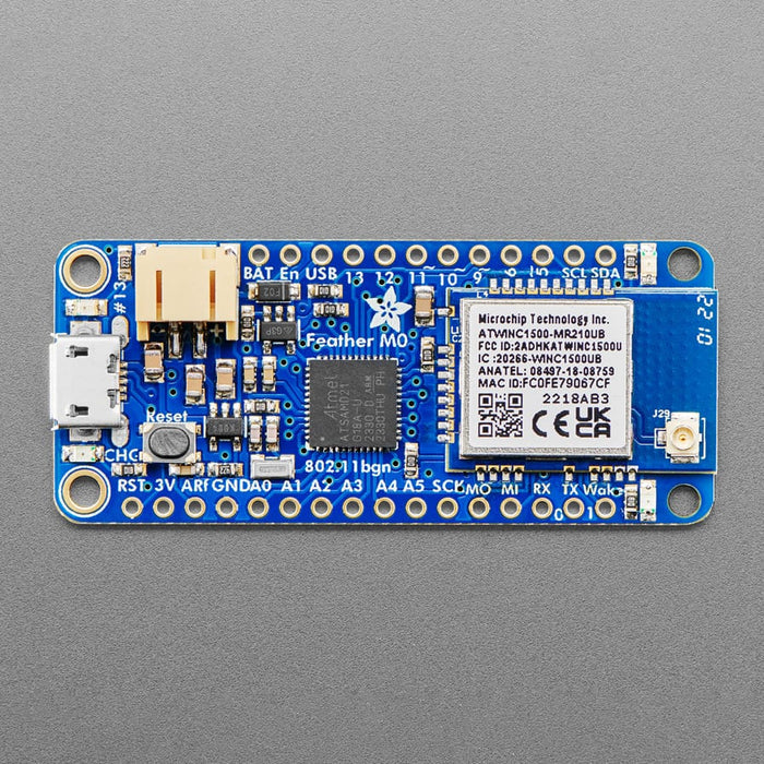 Adafruit Feather M0 WiFi with uFL - ATSAMD21 + ATWINC1500 by Adafruit - The Pi Hut