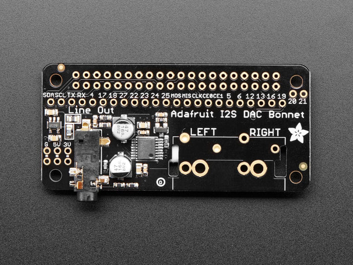 Adafruit I2S Audio Bonnet for Raspberry Pi (UDA1334A) [Discontinued] by Adafruit - The Pi Hut