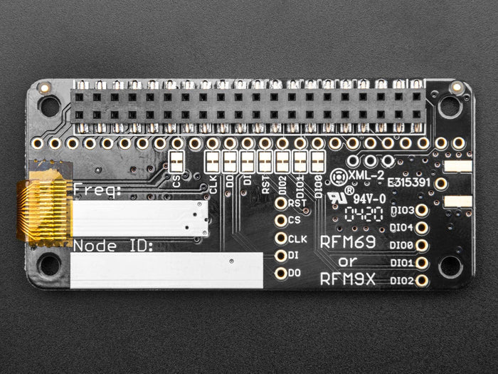 Adafruit LoRa Radio Bonnet RFM96W @ 433MHz (RadioFruit) by Adafruit - The Pi Hut