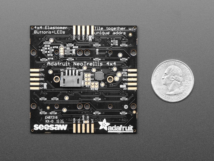 Adafruit NeoTrellis RGB Driver PCB for 4x4 Keypad by Adafruit - The Pi Hut