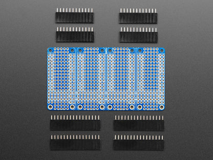 Adafruit Quad Side-By-Side FeatherWing Kit with Headers by Adafruit - The Pi Hut