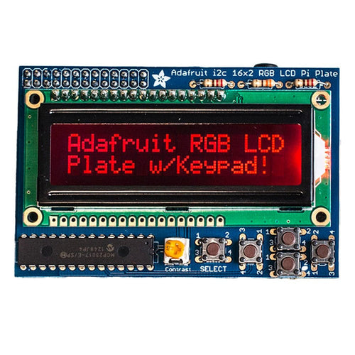 Adafruit RGB Negative 16 x 2 LCD+Keypad Kit for Raspberry Pi by Adafruit - The Pi Hut