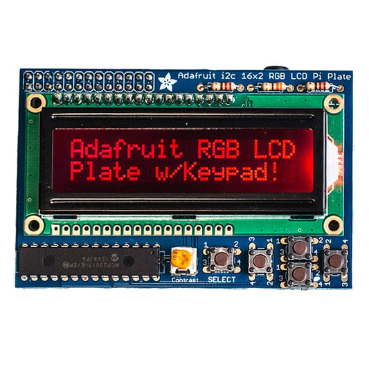 Adafruit RGB Negative 16 x 2 LCD+Keypad Kit for Raspberry Pi by Adafruit - The Pi Hut