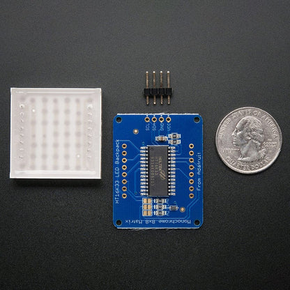 Adafruit Small 1.2" 8x8 LED Matrix with I2C Backpack - Yellow-Green by Adafruit - The Pi Hut