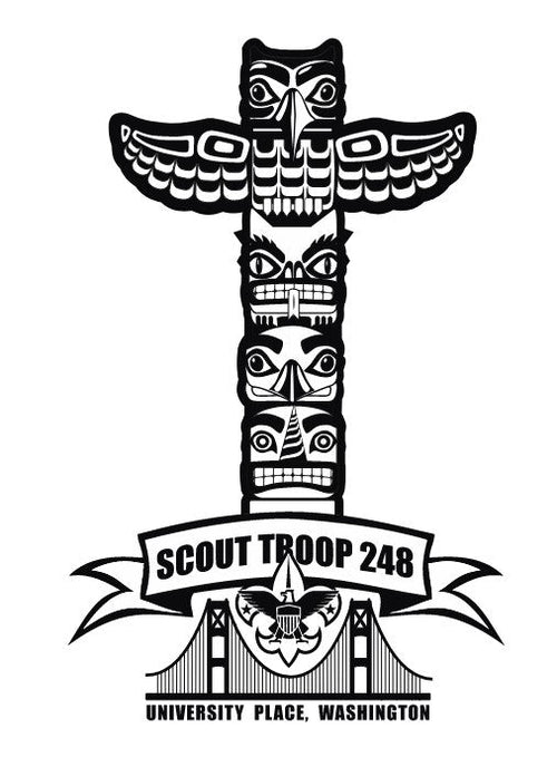 Add Scout Troop 248 Totem Logo to Back