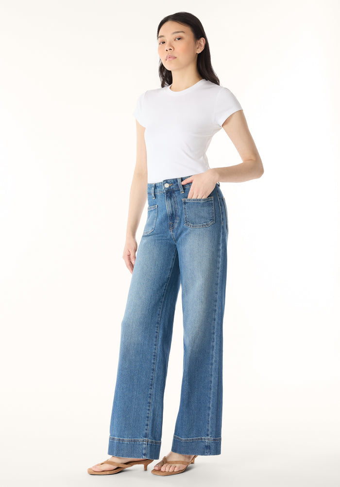 Buffalo Women Jeans Navy Denim Denim Pants Stretch