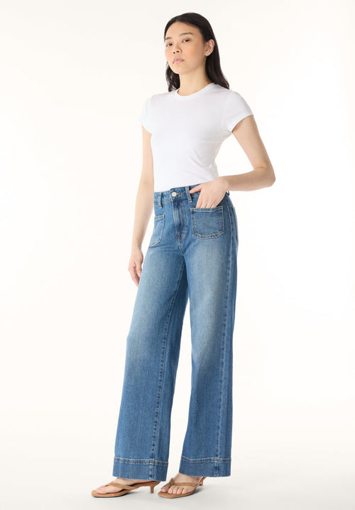 Buffalo Women Jeans Navy Denim Denim Pants Stretch