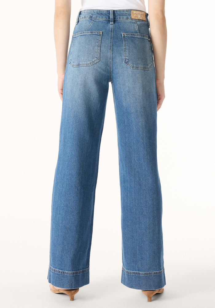 Buffalo Women Jeans Navy Denim Denim Pants Stretch