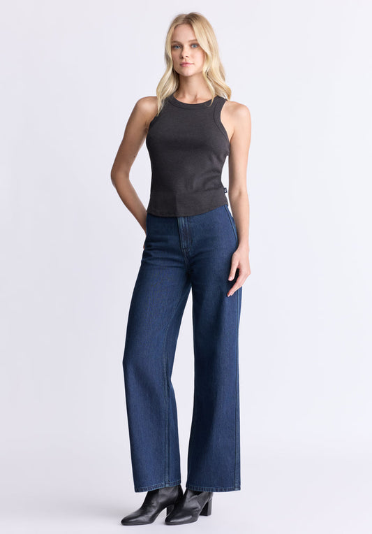Buffalo Women Jeans Navy Denim Denim Pants Rigid