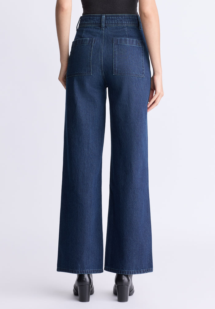 Buffalo Women Jeans Navy Denim Denim Pants Rigid