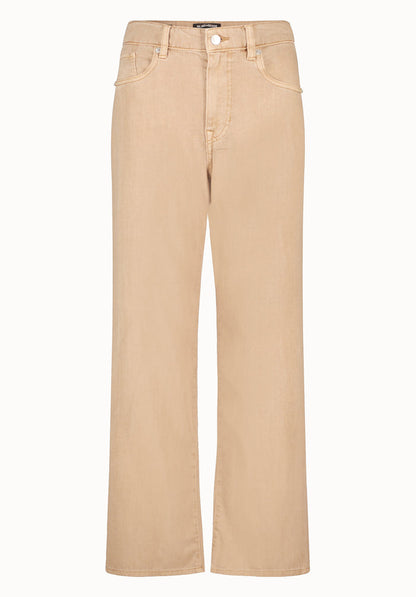 Buffalo Women Pants Brown Denim Denim Pants Stretch High-Rise 5-Pocket Design