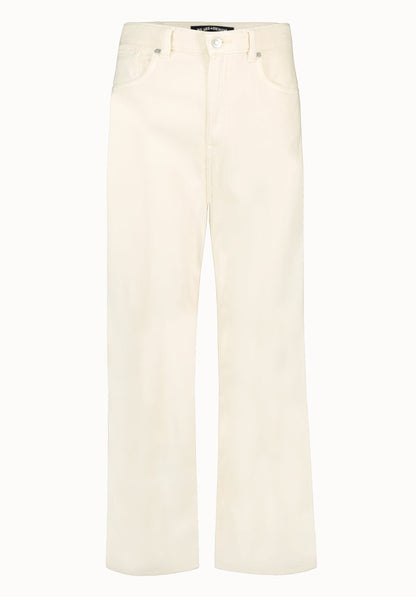 Buffalo Women Pants White Denim Denim Pants Stretch Relaxed Fit