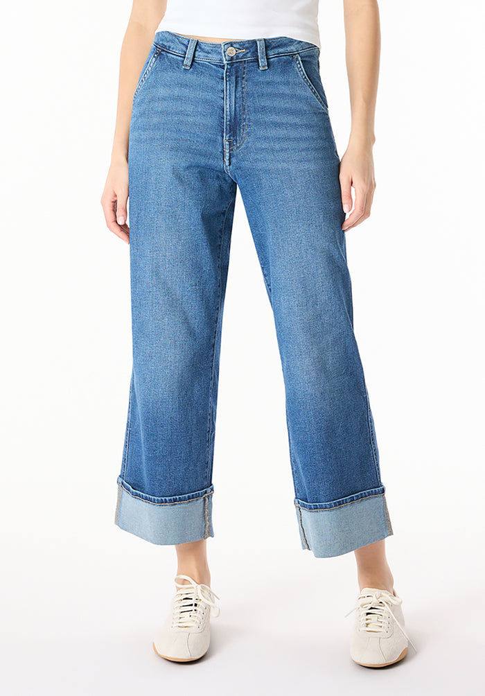 Buffalo Women Jeans Navy Denim Denim Pants Stretch