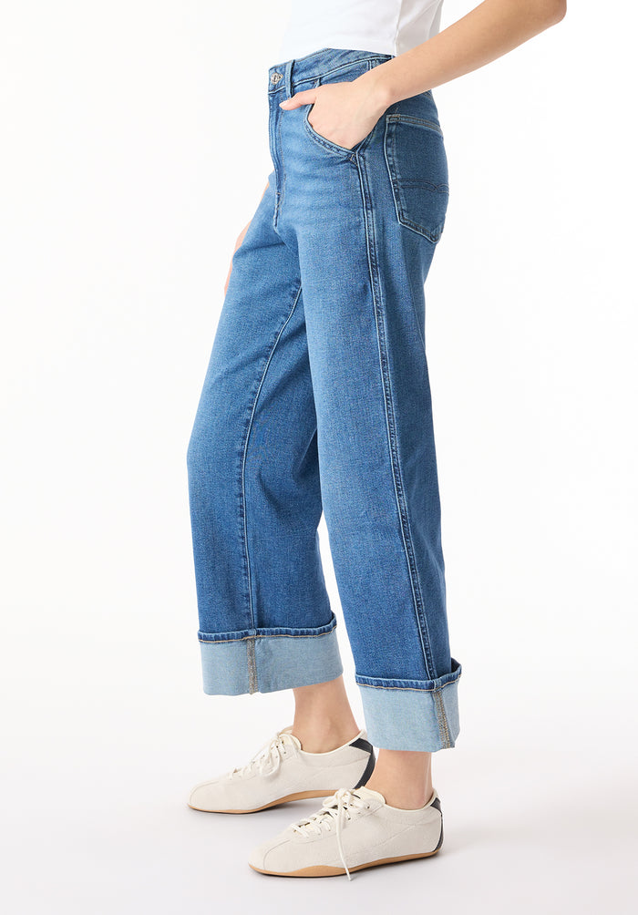 Buffalo Women Jeans Navy Denim Denim Pants Stretch