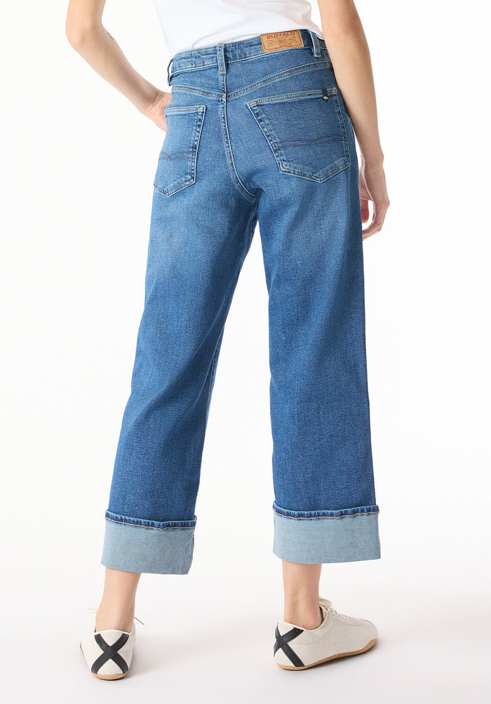 Buffalo Women Jeans Navy Denim Denim Pants Stretch